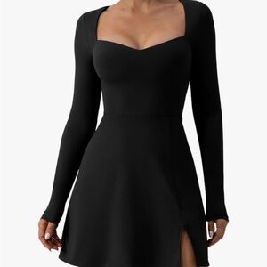 Elegant Black Long Sleeve Dress